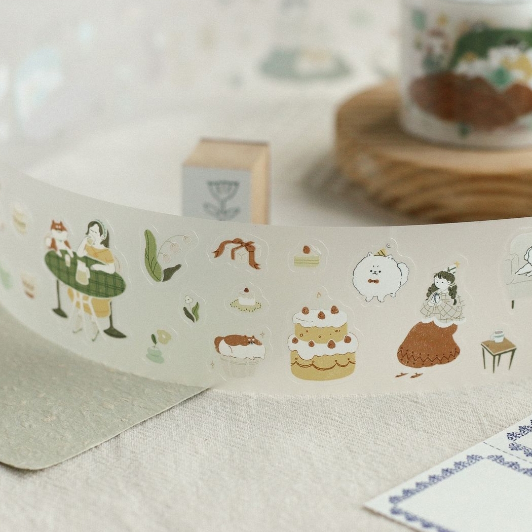 Teayou Kiss-Cut PET Tape - Uchi no Wanchan