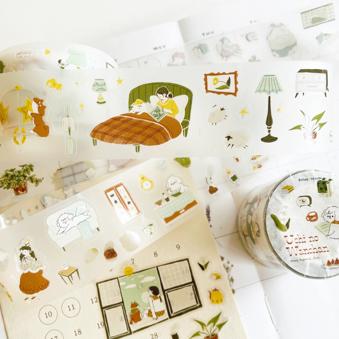 Teayou Kiss-Cut PET Tape - Uchi no Wanchan