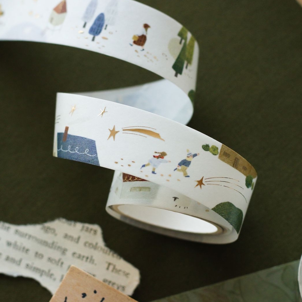 Teayou Gold Foil Washi Tape - My Village