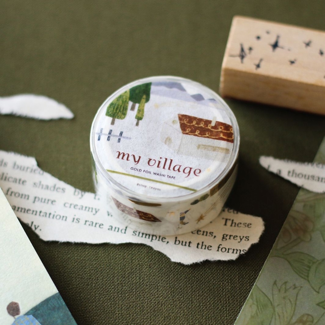 Teayou Gold Foil Washi Tape - My Village
