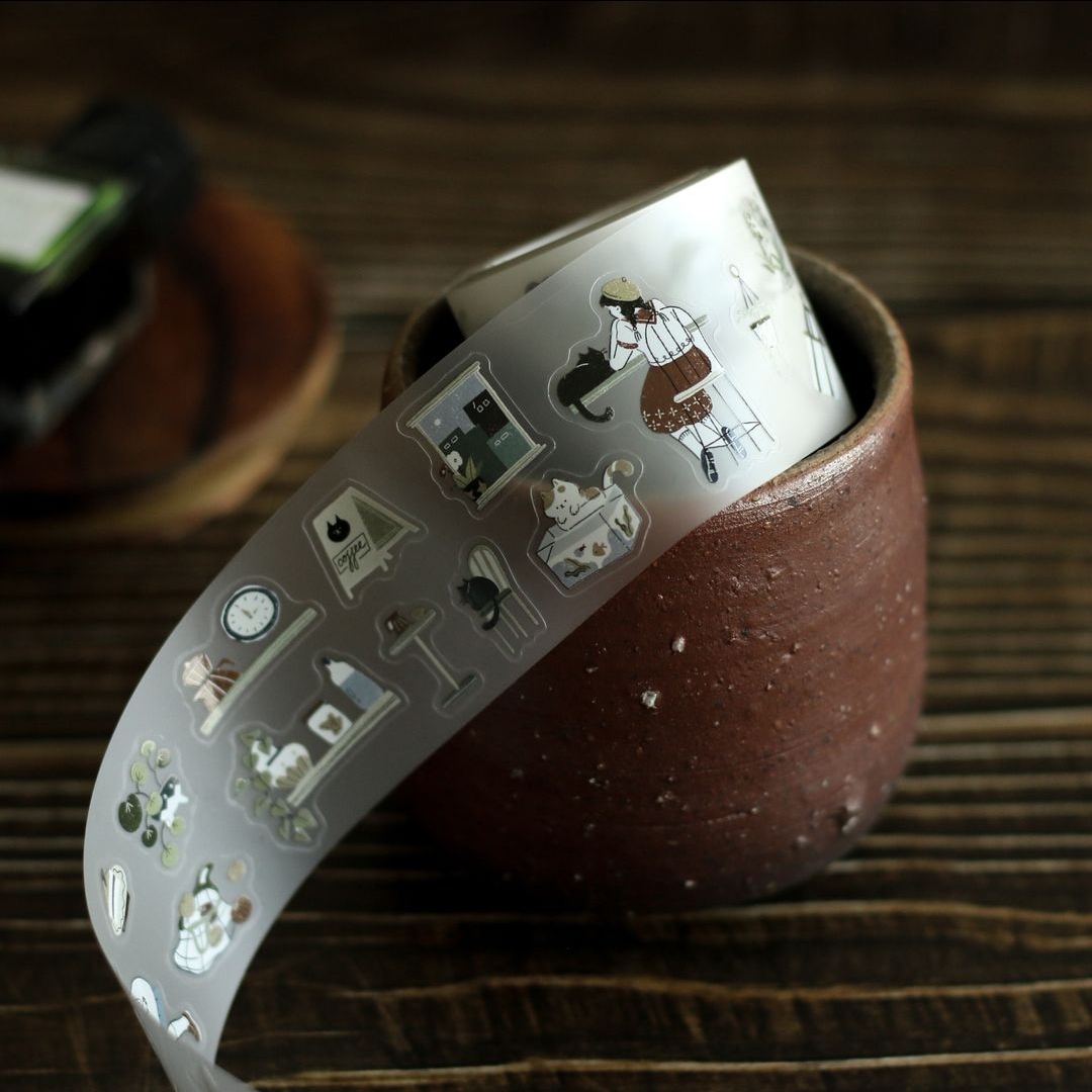 Teayou Kiss-Cut PET Tape - Neko Cafe