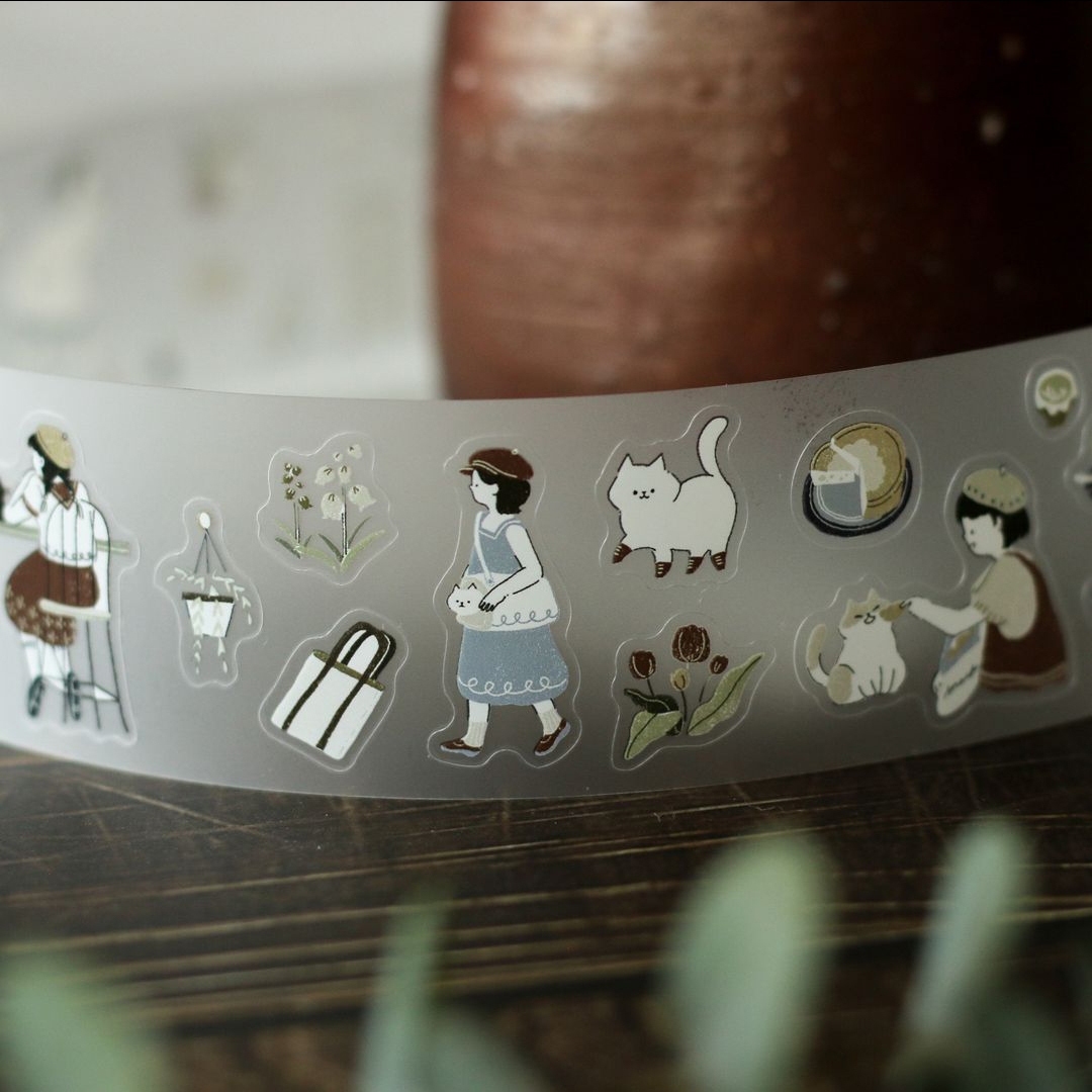 Teayou Kiss-Cut PET Tape - Neko Cafe