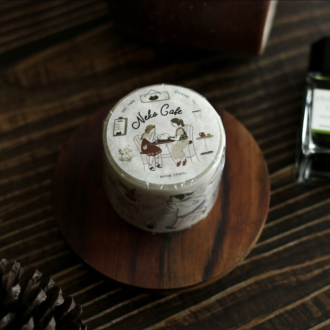 Teayou Kiss-Cut PET Tape - Neko Cafe