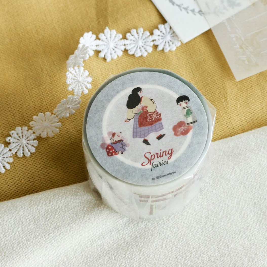 Teayou Matte PET Tape - Spring Fairies