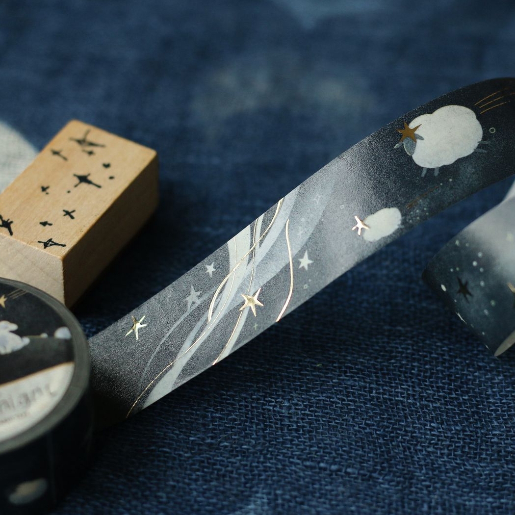 Teayou Gold Foil Washi Tape - Starry Night