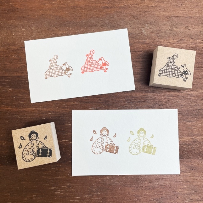 Stamp Marche Girl Rubber Stamp - In The Forest