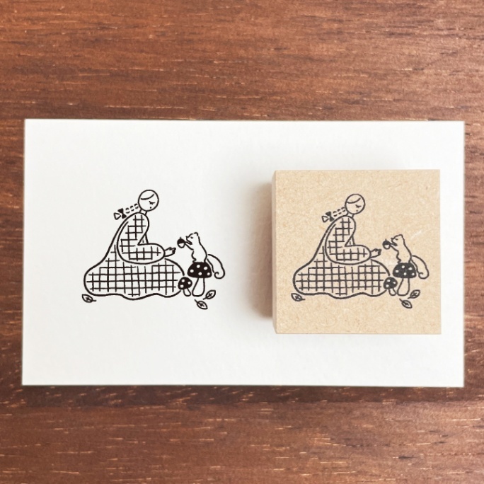 Stamp Marche Girl Rubber Stamp - In The Forest