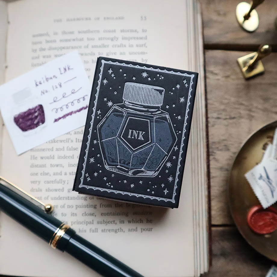 Keibunsha Letterpress Matchbox Ink Memo - Silver