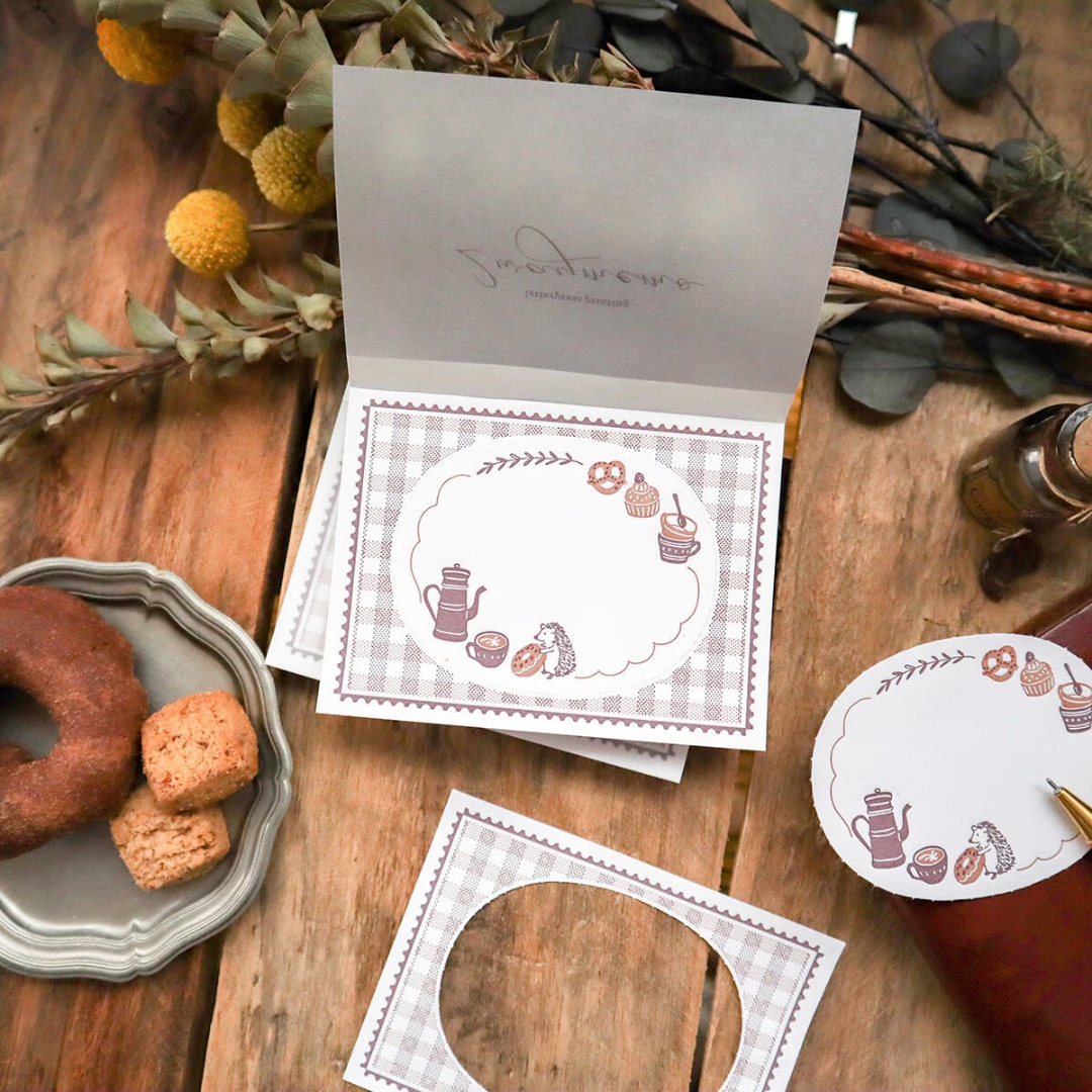 Keibunsha Two-Way Letterpress Memo Pad - Coffee