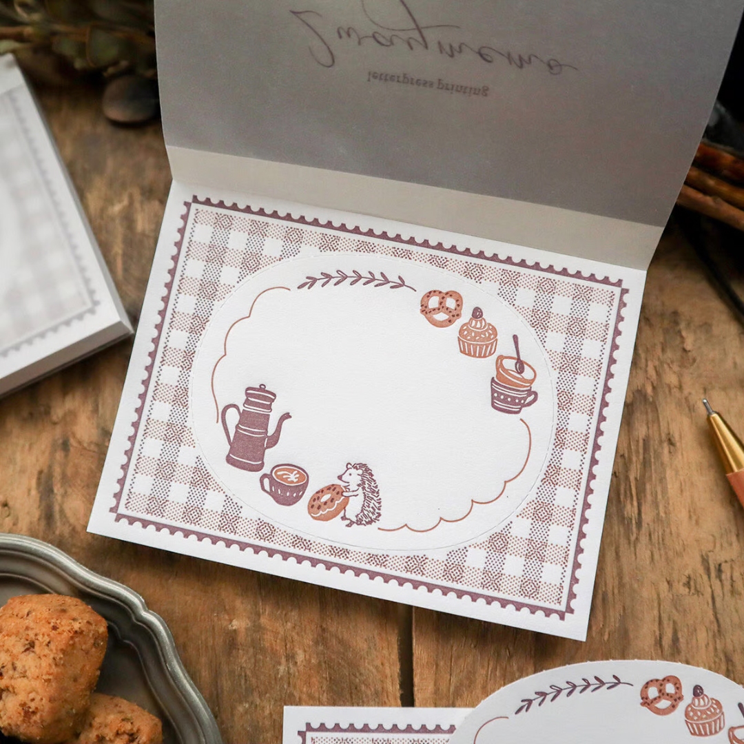 Keibunsha Two-Way Letterpress Memo Pad - Coffee