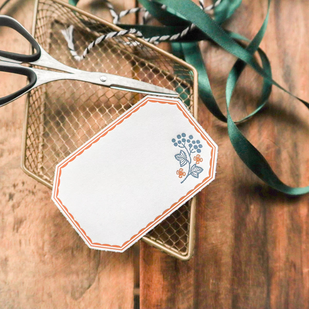 Keibunsha Two-Way Letterpress Memo Pad - Blackcurrant