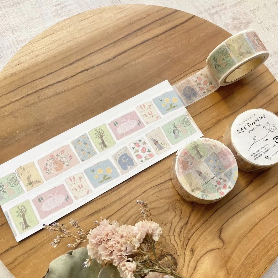 Merinomi Washi Tape - Rabbit Greeting