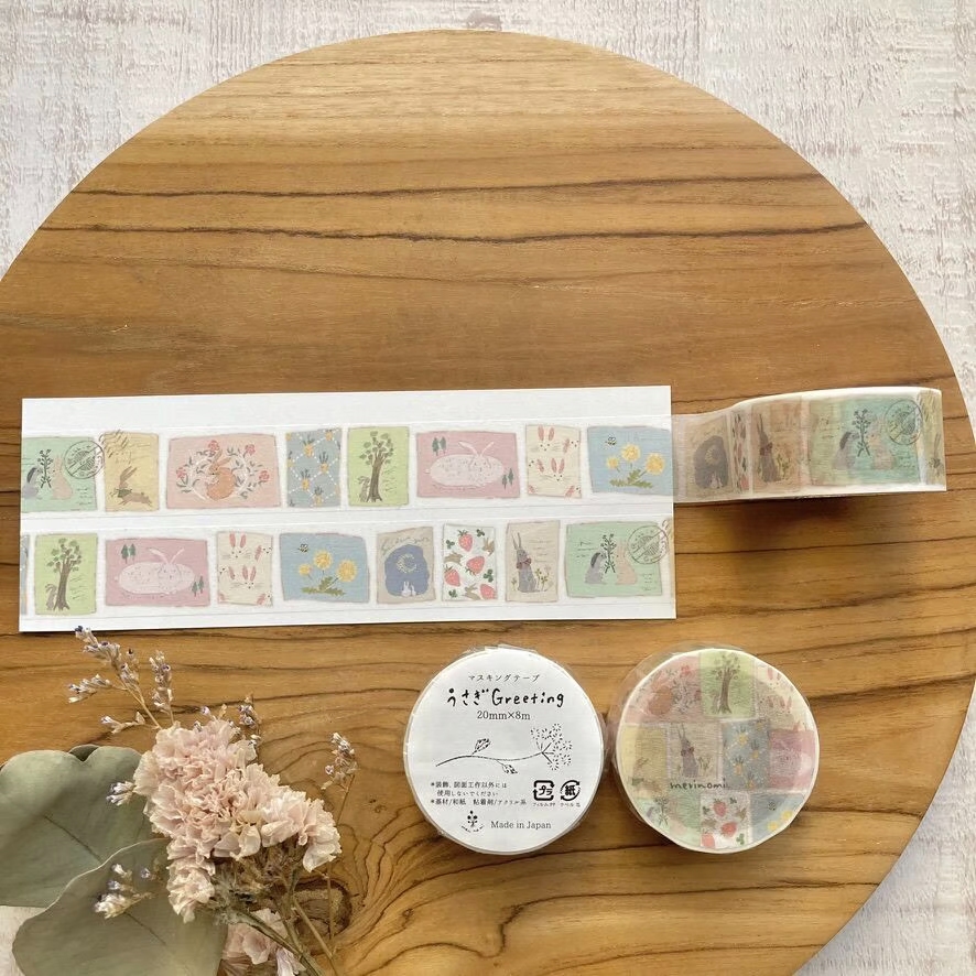 Merinomi Washi Tape - Rabbit Greeting