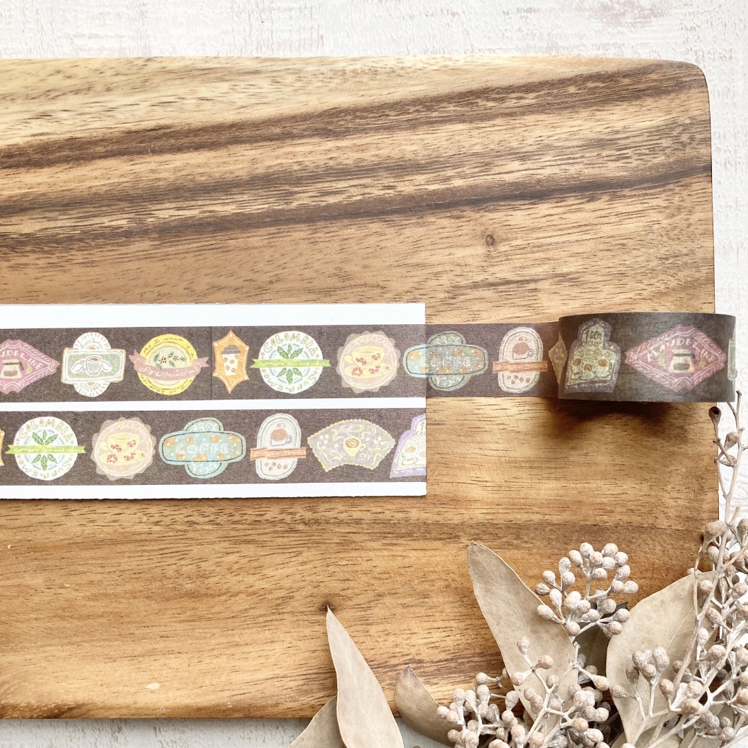 Merinomi Washi Tape - Coffee Label