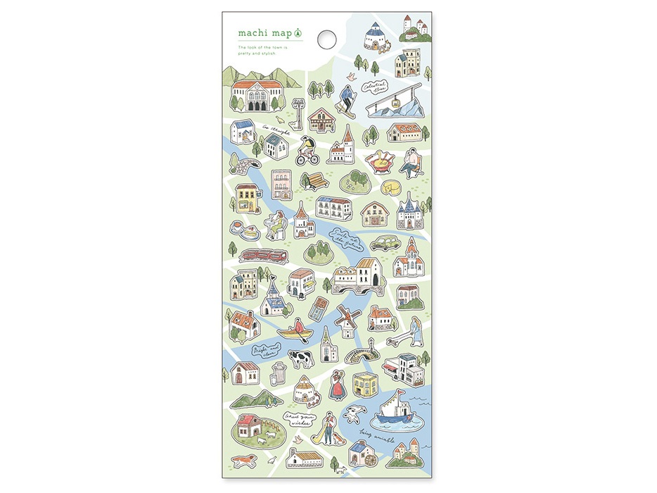 Mindwave Stickers Machi Map 81943 - Green City