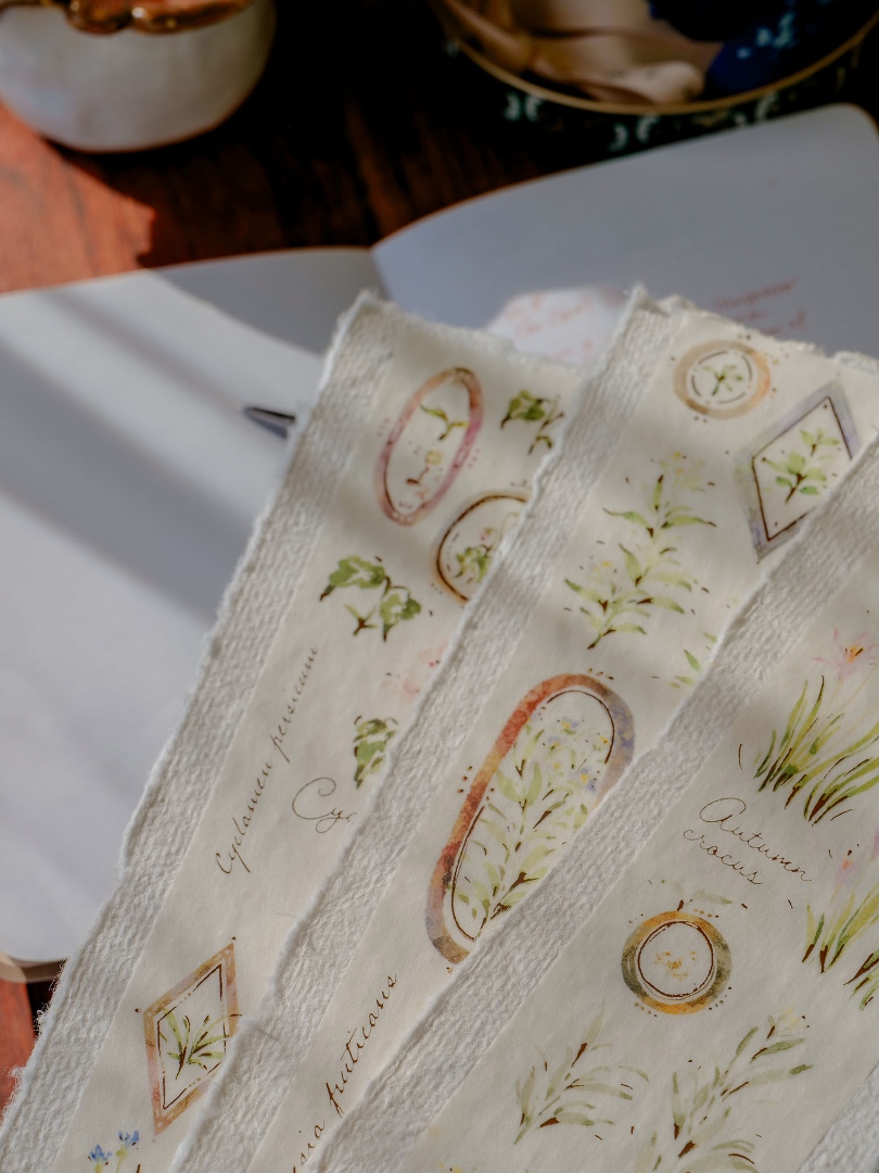 Meow Illustration Washi Tape A Year Of Blossom - Autumn