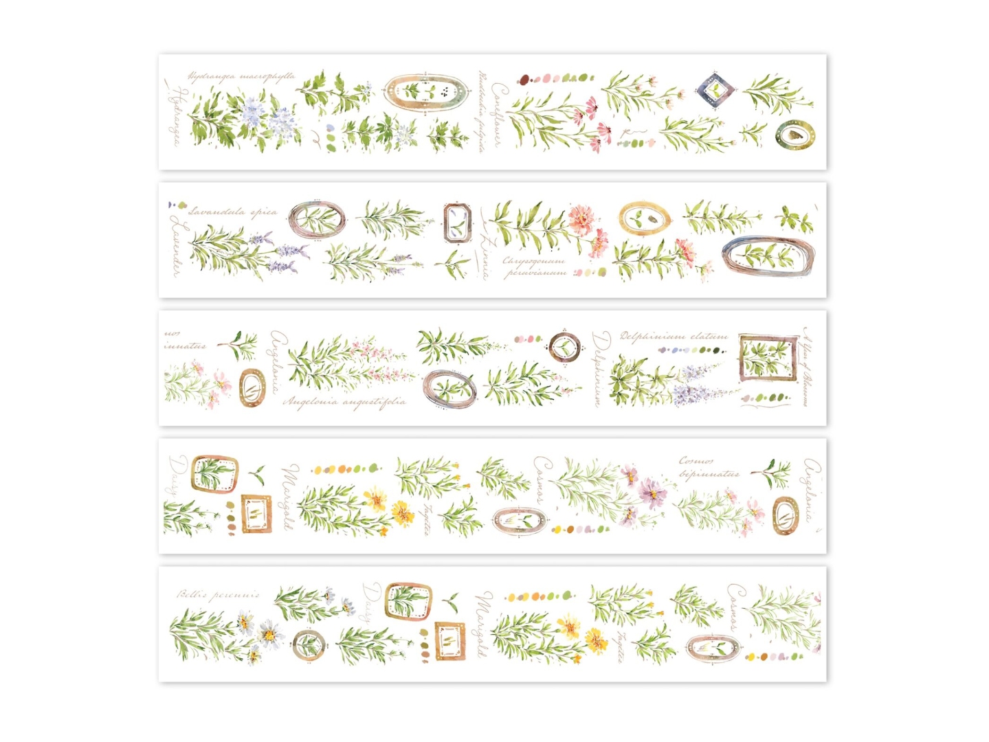 Meow Illustration Washi Tape A Year Of Blossom - Summer