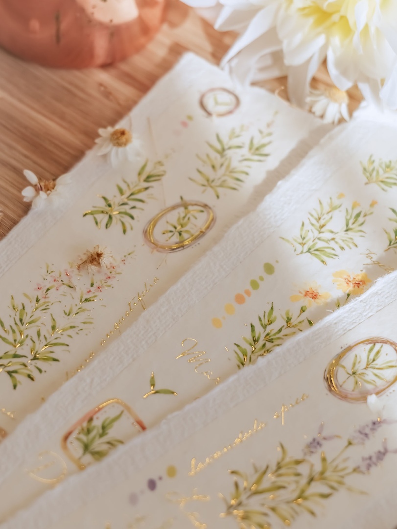 Meow Illustration Washi Tape A Year Of Blossom - Summer