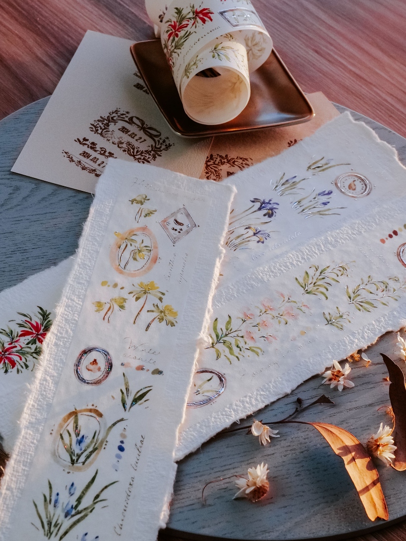 Meow Illustration Washi Tape A Year Of Blossom - Winter