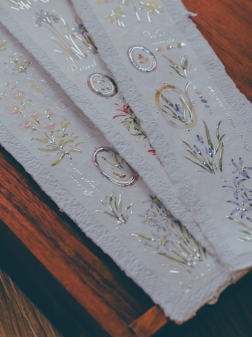 Meow Illustration Washi Tape A Year Of Blossom - Winter