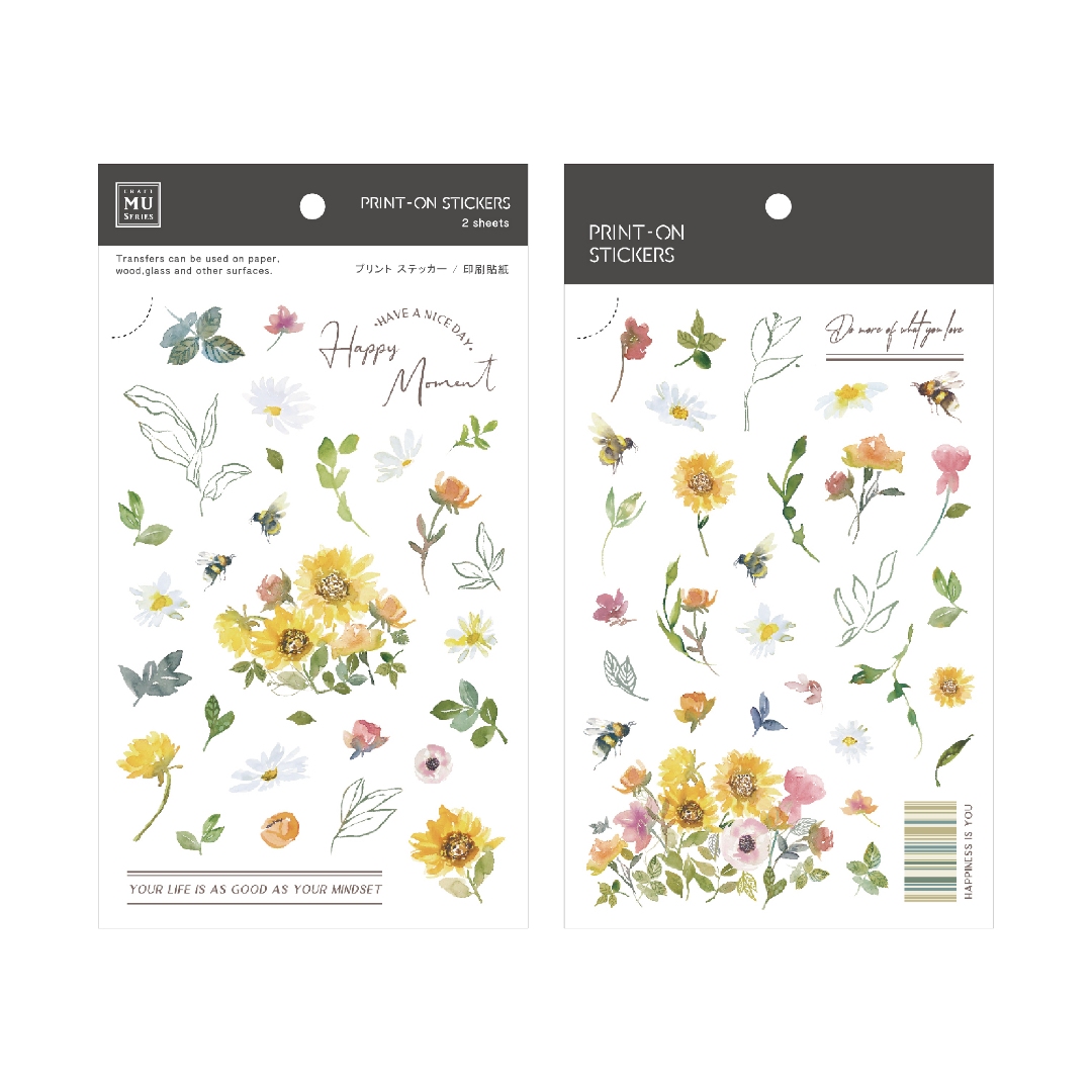 MU Print-On Transfer Stickers 247 - Summer Bees