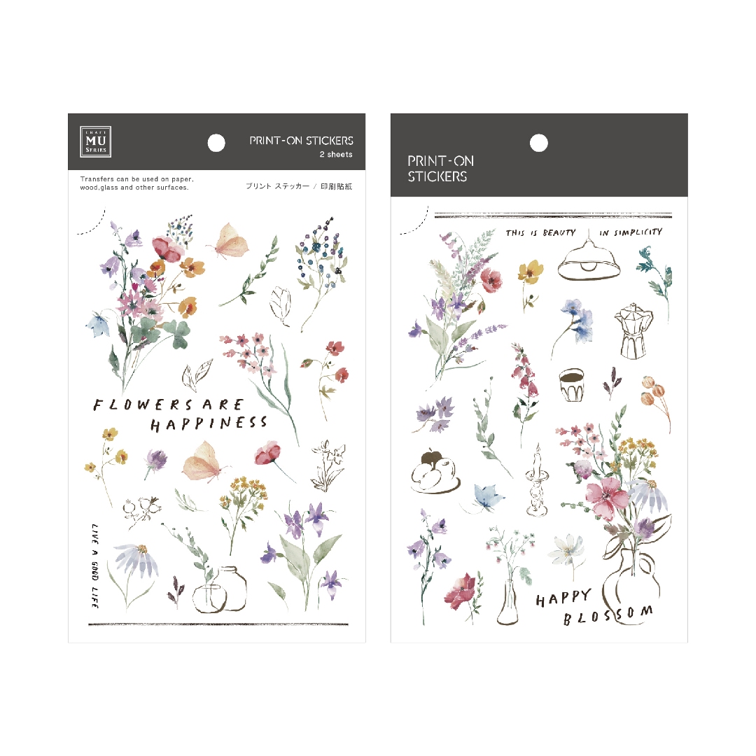 MU Print-On Transfer Stickers 250 - Flower Happiness