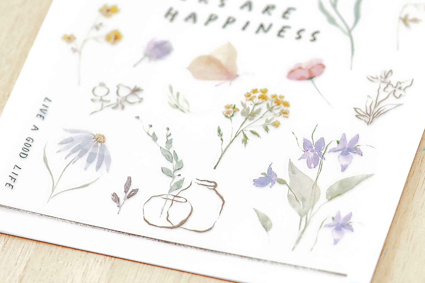 MU Print-On Transfer Stickers 250 - Flower Happiness
