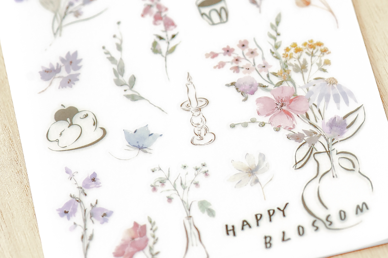 MU Print-On Transfer Stickers 250 - Flower Happiness