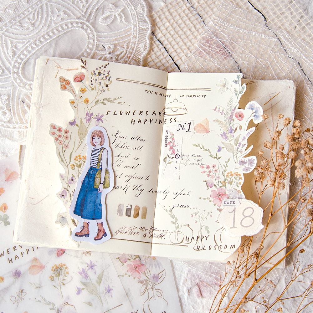 MU Print-On Transfer Stickers 250 - Flower Happiness