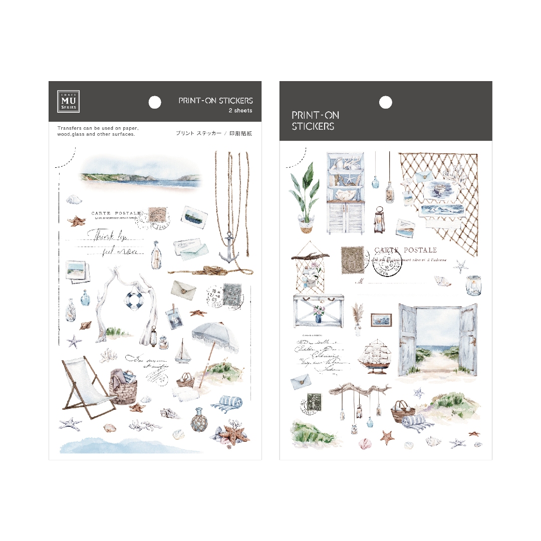 MU Print-On Transfer Stickers 252 - Beach Life