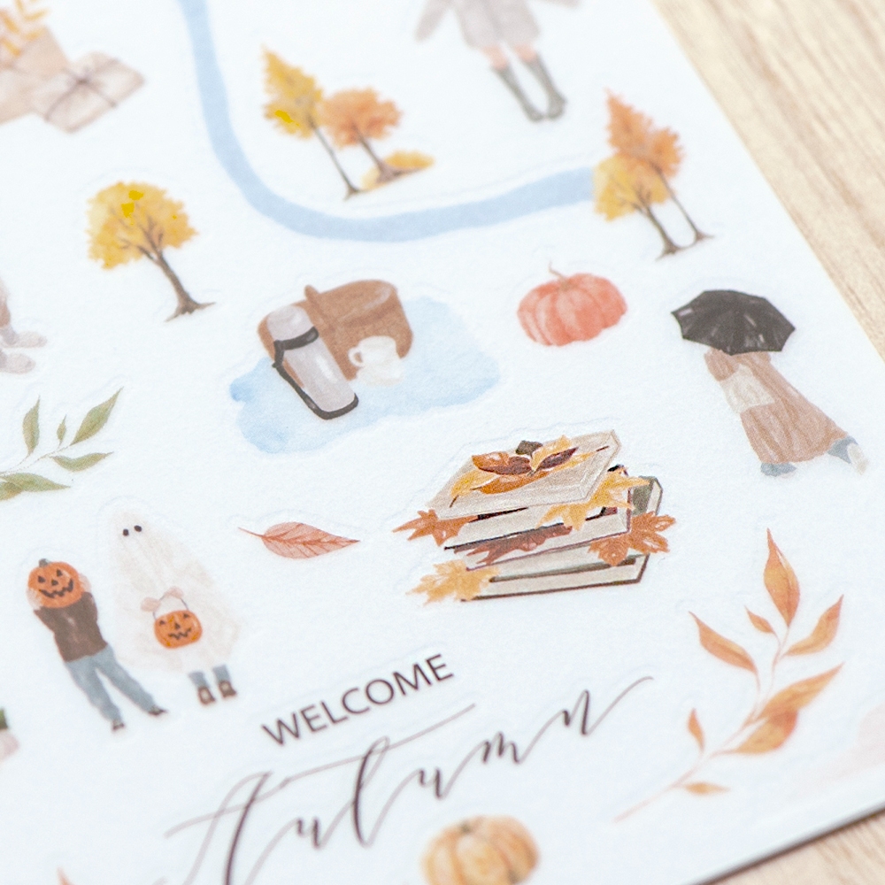 MU Print-On Transfer Stickers 255 - Welcome Autumn