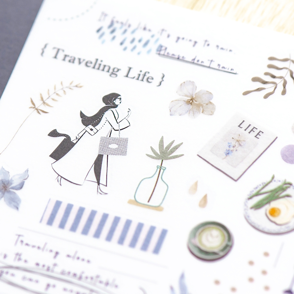 MU Print-On Transfer Stickers 256 - Traveling Life