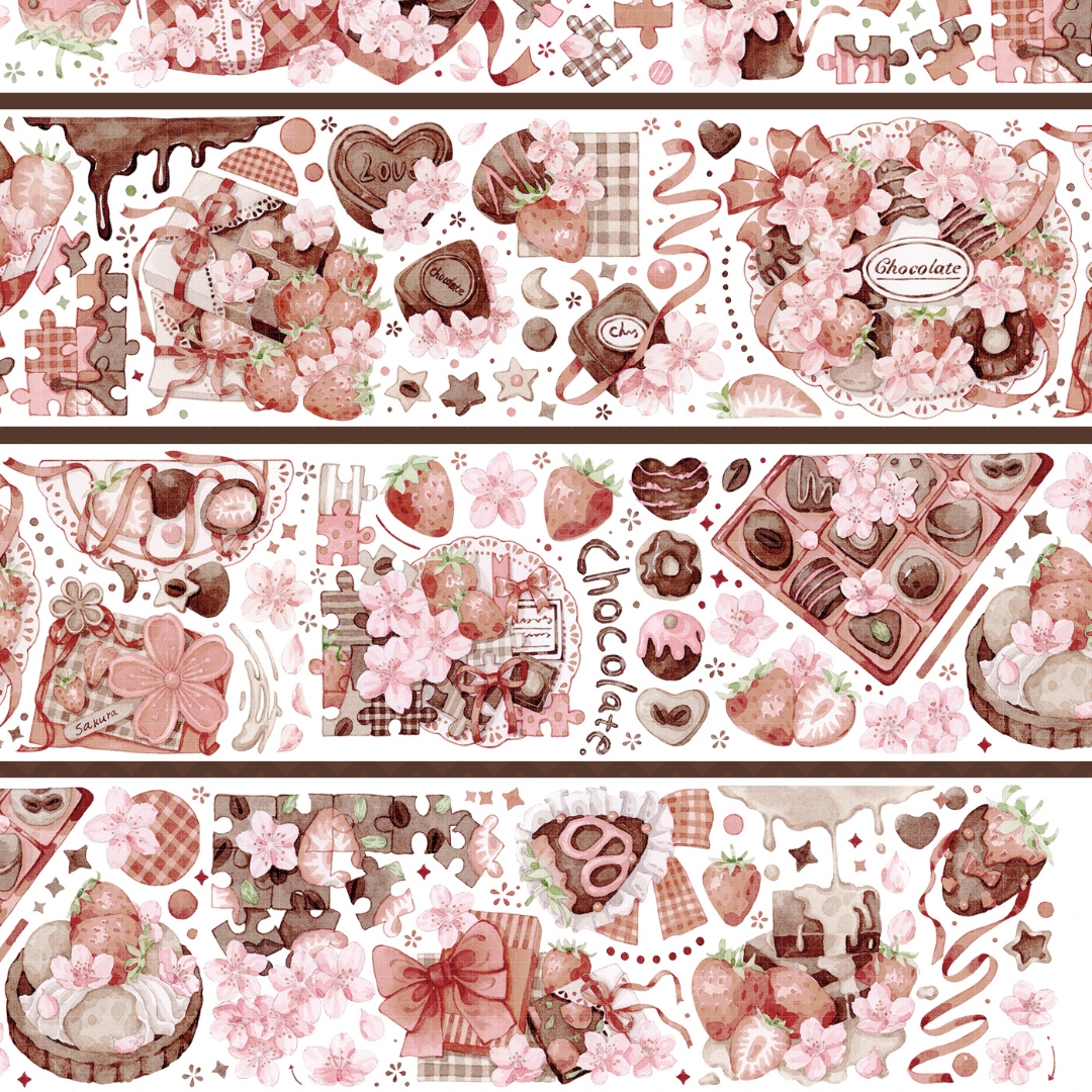 Charlie PET Tape Sample - Chocolate