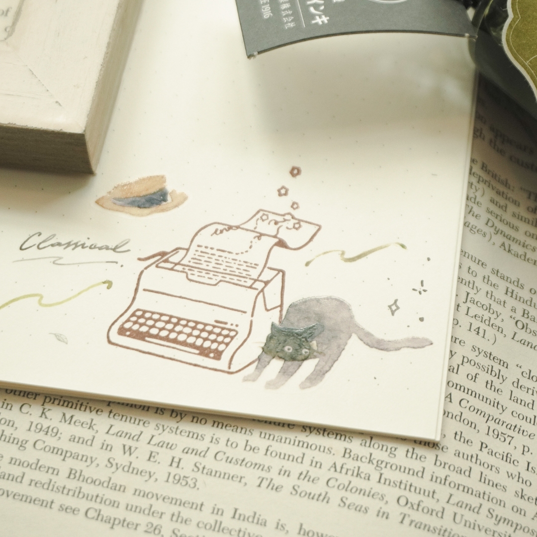 Teayou Rubber Stamp Enchanted Library - Typewriter