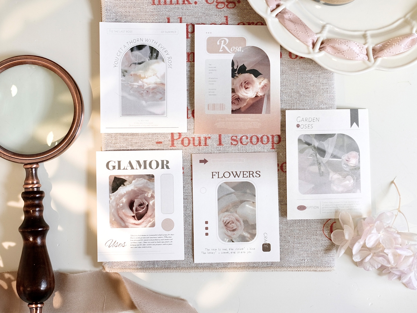 Freckles Tea Notepaper - Rose Garden