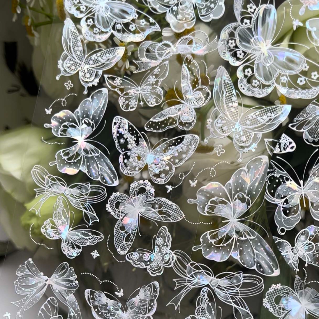 Mist Forest PET Tape Sample - Tulle Dream Butterfly