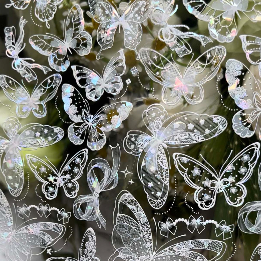 Mist Forest PET Tape Sample - Tulle Dream Butterfly