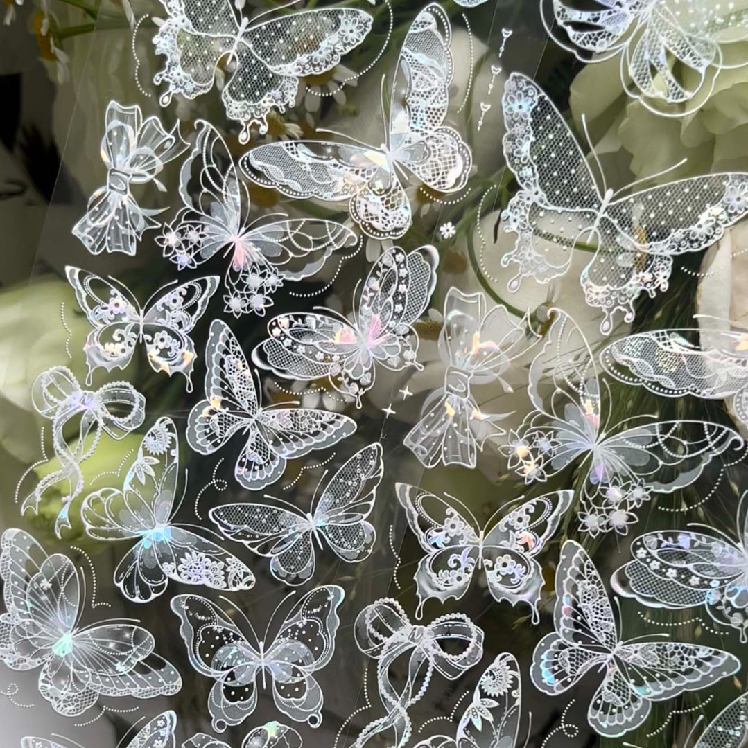 Mist Forest PET Tape Sample - Tulle Dream Butterfly