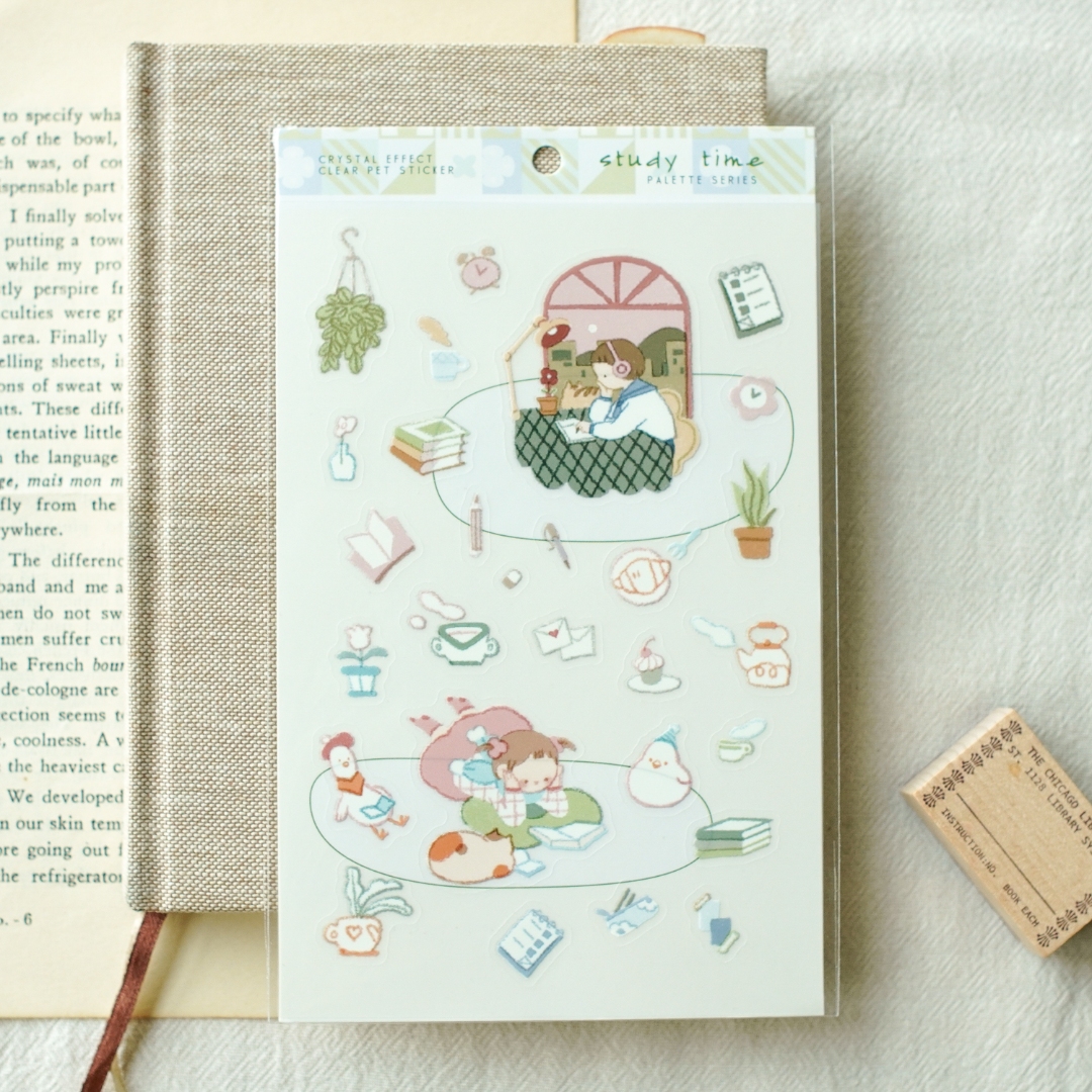 Teayou Palette Series Crystal Stickers - Study Time