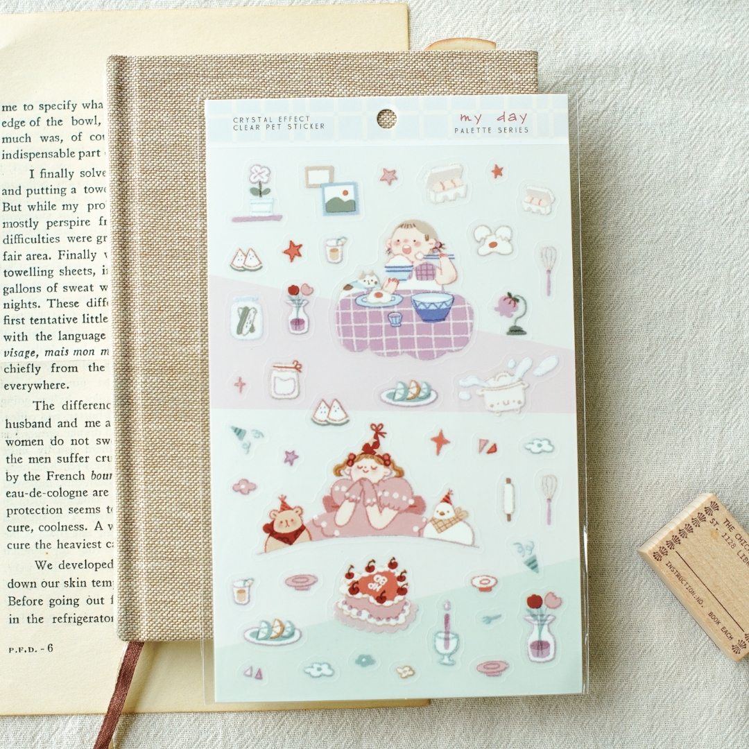 Teayou Palette Series Crystal Stickers - My Day