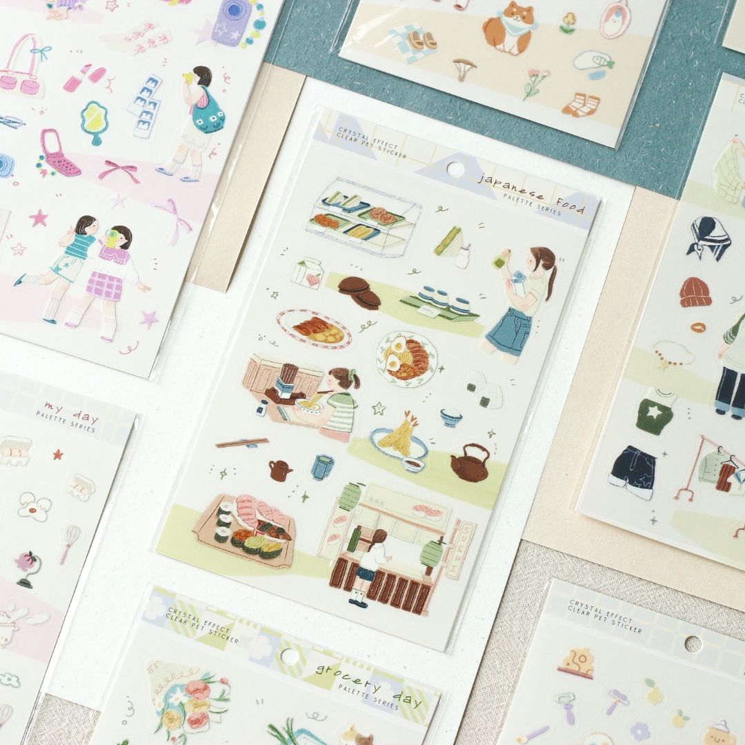 Teayou Palette Series Crystal Stickers - Japanese Food
