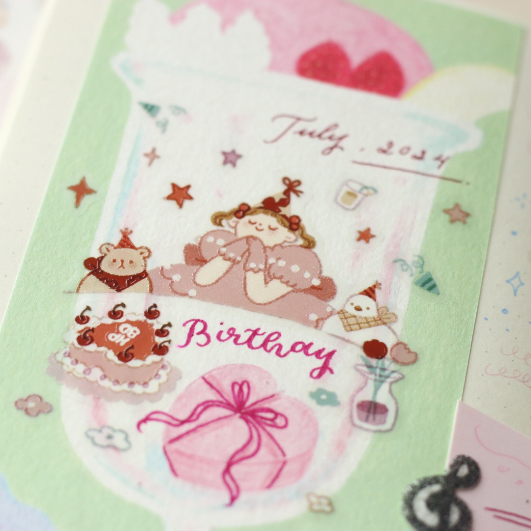 Teayou Palette Series Crystal Stickers - My Day