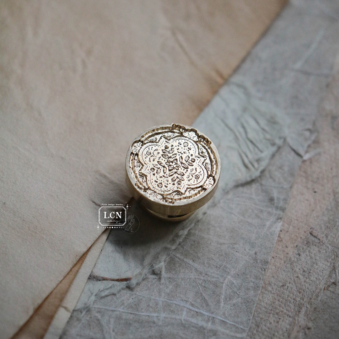 LCN Wax Seal Stamp Embroidery Pattern - Round No.4