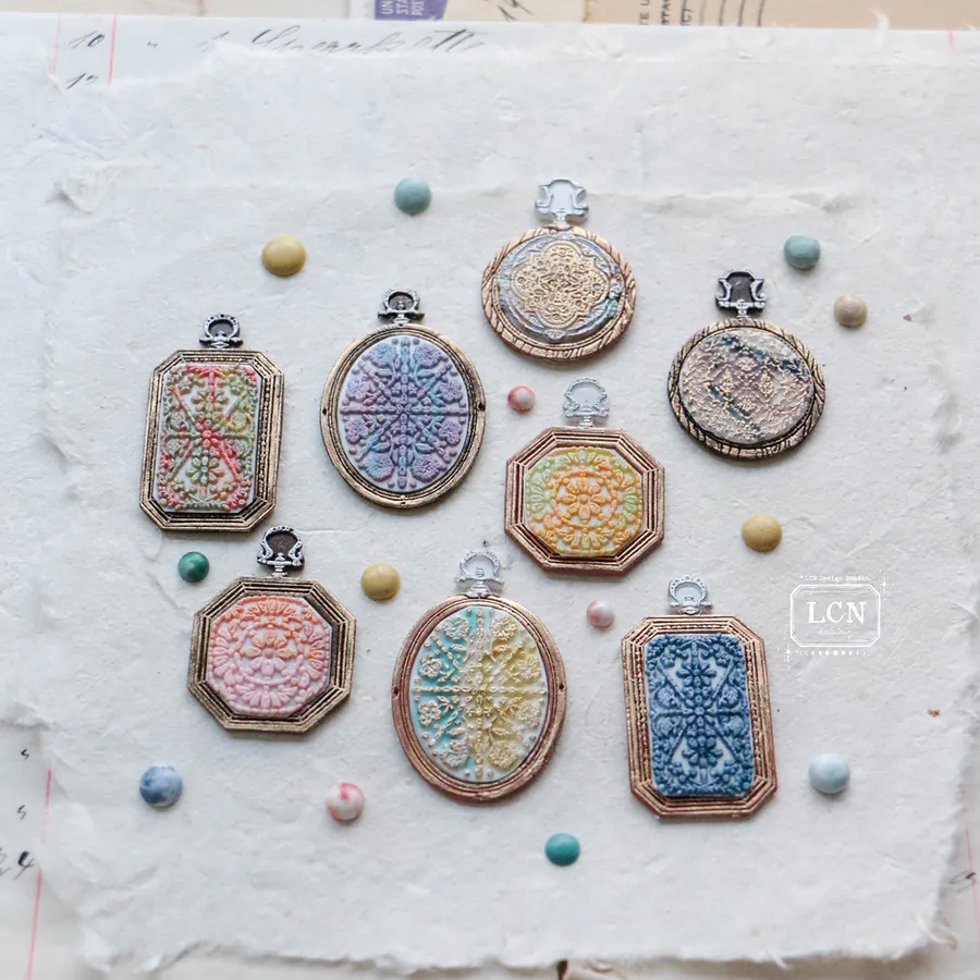 LCN Wax Seal Stamp Embroidery Pattern - Round No.4