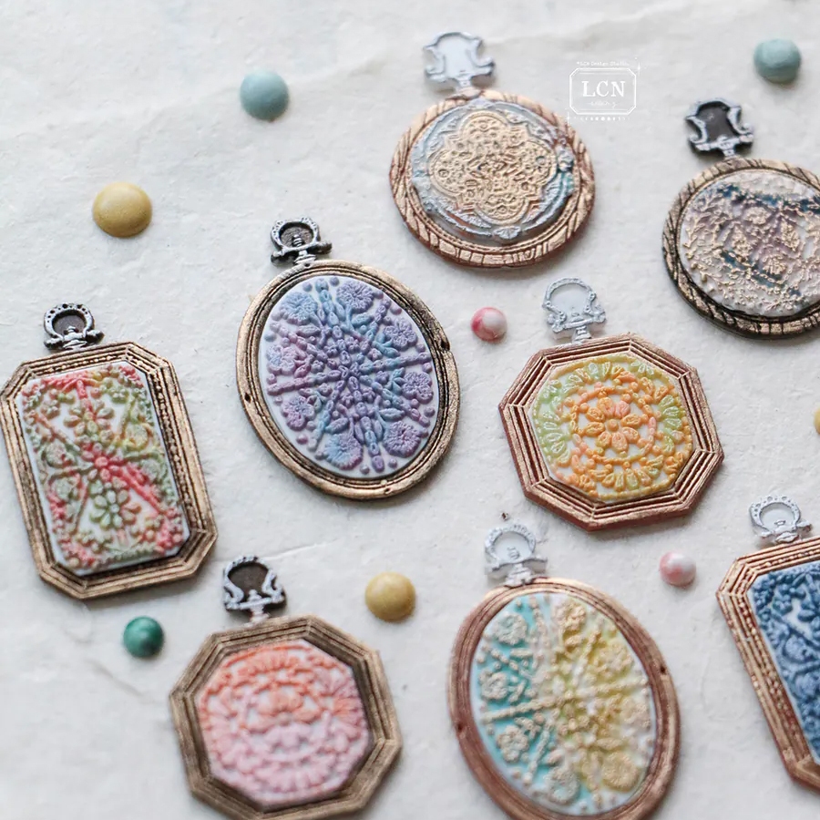 LCN Wax Seal Stamp Embroidery Pattern - Round No.4