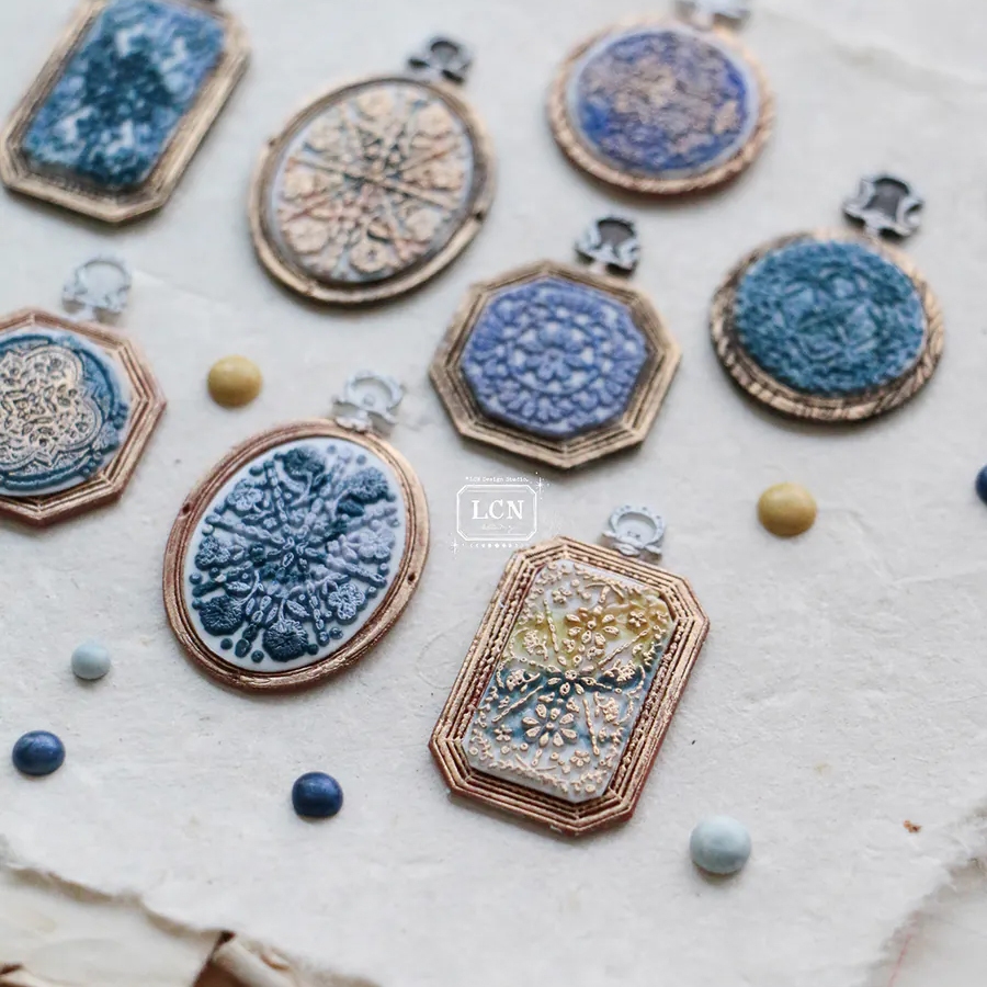 LCN Wax Seal Stamp Embroidery Pattern - Round No.4