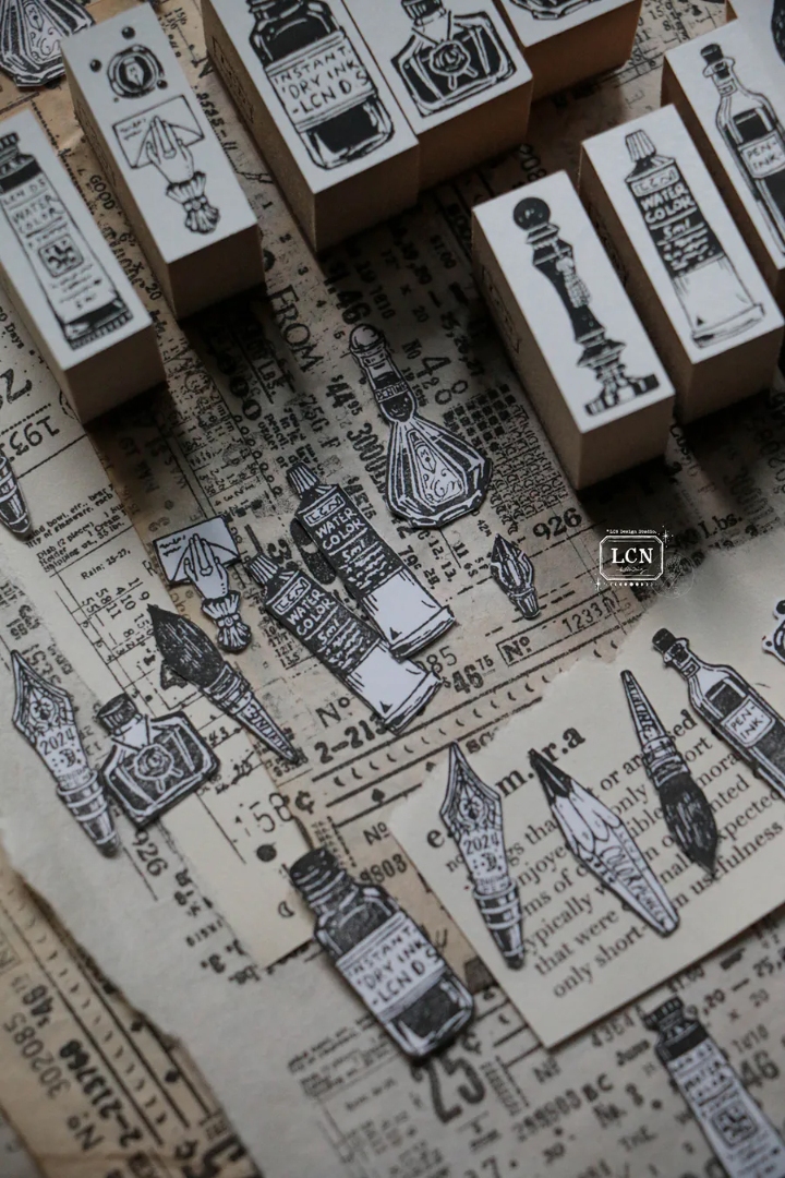 LCN Rubber Stamp Set - On The Desk