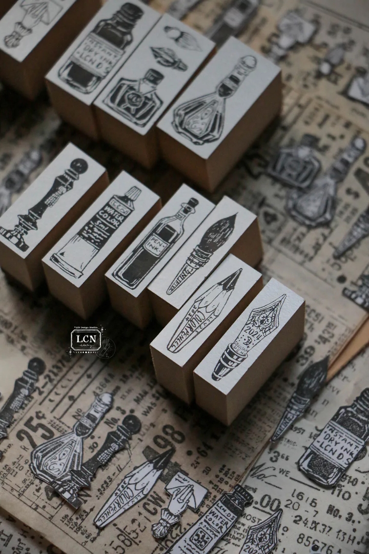 LCN Rubber Stamp Set - On The Desk