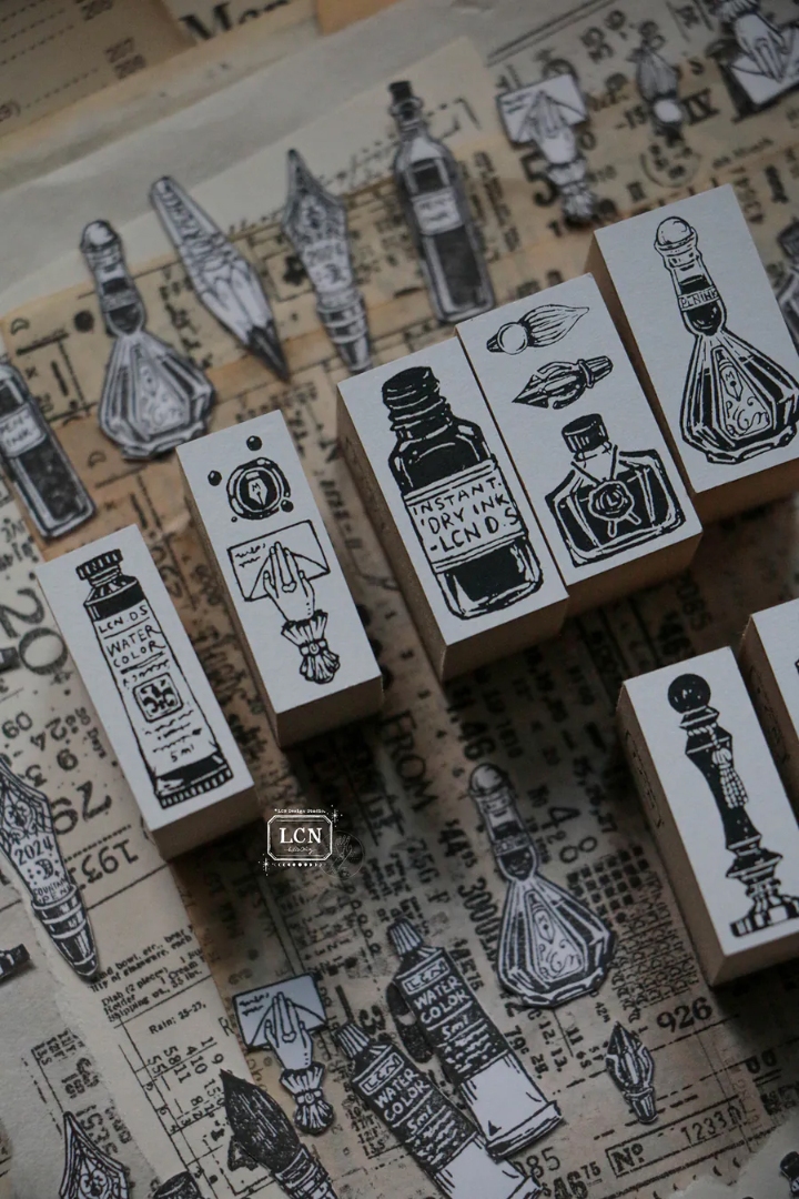 LCN Rubber Stamp Set - On The Desk