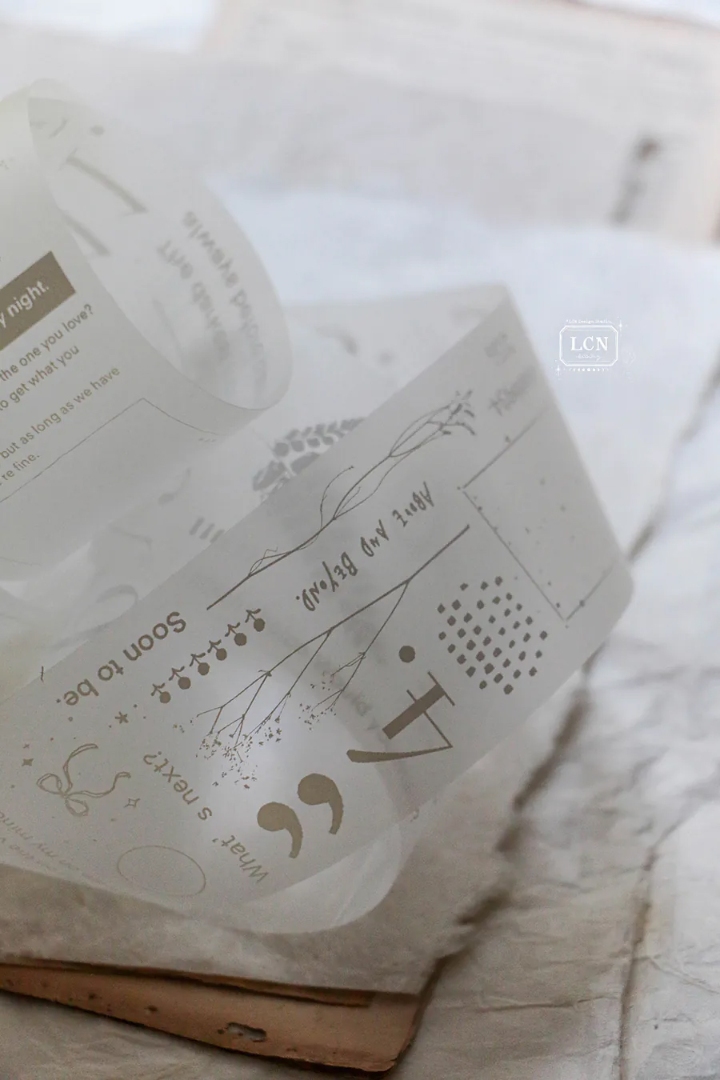 Lin Chia Ning Matte PET Tape - This And That White